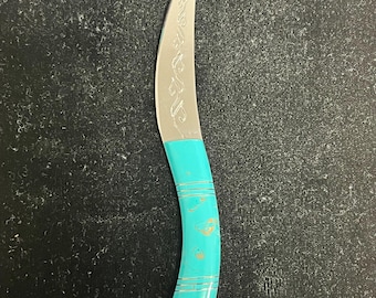 Stainless Steel Curved Turquoise Letter Opener