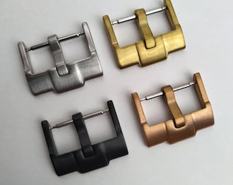 18 mm Edelstahl-Uhrenschließe in Silber, Roségold, Gold, Schwarz