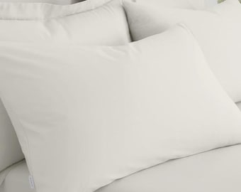 Laura Ashley Cream 200 Thread Count 100% Cotton Pillowcase Pair