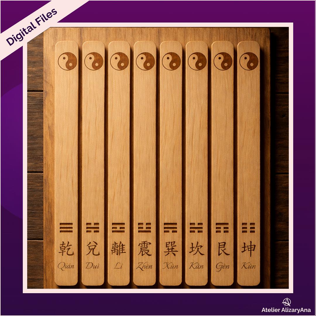 I Ching Divination Sticks SVG DXF PDF - Etsy