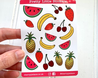 Colourful Fruit Glossy Pretty Little Stickers