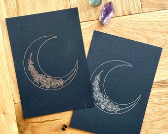 UNFRAMED “Luna” Foiled Metallic Print