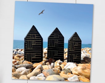 Wooden Hastings Net Huts Postcard