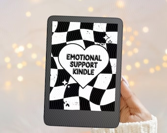 Checkered Kindle Lockscreen: Emotional Support Design (EPUB File)