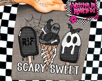 Scary Sweet Summer Ghost RIP Treats PNG: Digital Download | 300 DPI