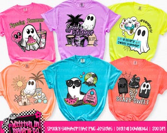 Scary Sweet Summer Design Bundle: Digital Download | 300 DPI | 6 PNGs Included!