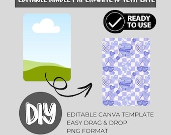 Kindle Paperwhite 10th Gen Insert Template | Digital Download | Canva Template