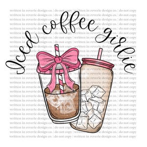 Chica de café helado PNG