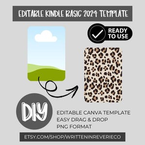 Kindle Basic 2024 / 11th Gen Insert Template | Digital Download | DIY Template