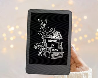 Booked & Busy | Digital Kindle Lockscreen | Kindle Colorsoft + Paperwhite 12th Generation | EPUB File