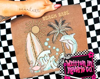 Preppy Beach Babe PNG: Digital Download | 300 DPI