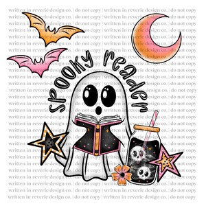 Spooky Reader PNG | Black & White Text Options! image 2