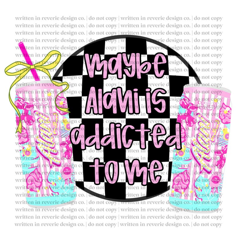 Coquette Bow Energy Drink PNG: Cotton Candy (Digital Download, 12x12 in) image 1