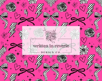 Trendy Kariertes (Hot Pink) Nahtloses Muster