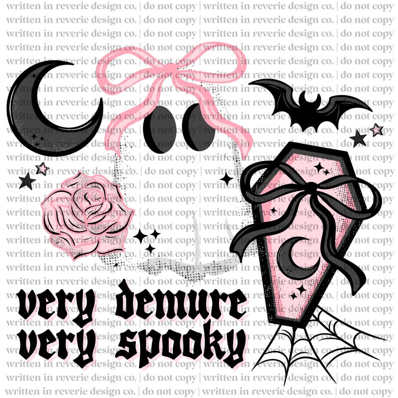Coquette Ghost PNG: Dödlig, kuslig digital konst (30 x 30 cm, 300 DPI) bild 2