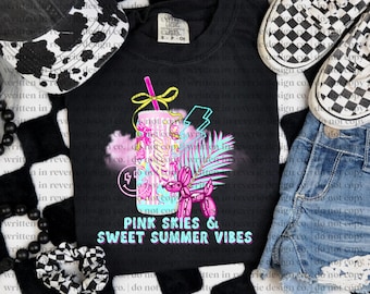 Roze luchten en zoete zomervibes | Alani suikerspin | PNG | Digitale download