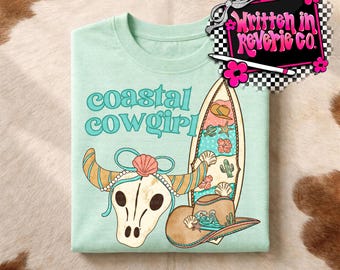 Coastal Cowgirl Summer Vibes PNG: Digital Download | 300 DPI
