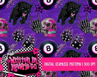 Moody Edgy Yallternative Glitter Seamless Pattern (PNG, 300 DPI) (Digital Download)