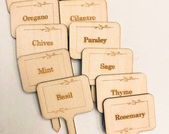 Herb Garden, Cheese or Unmarked Wood Label Picks MTO