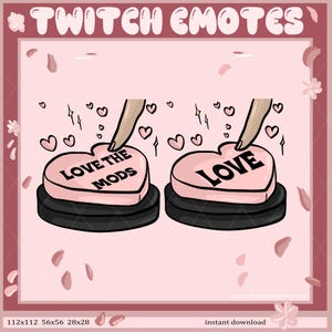 Love the Mods Twitch Emote: Button Press PNG (Instant Download)