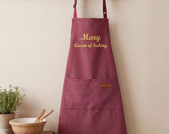 Personalized Embroidered Apron – Custom Chef Gift