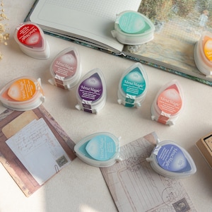 Tsukineko VersaMagic DewDrop Stempelkissen, tropfenförmige Kreidestempel, mehrfarbige Stempelkissen für DIY-Stempel, Kartenherstellung und Papierhandwerk
