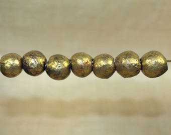 Set of Seven Brass Beads from Nigeria; MET1032