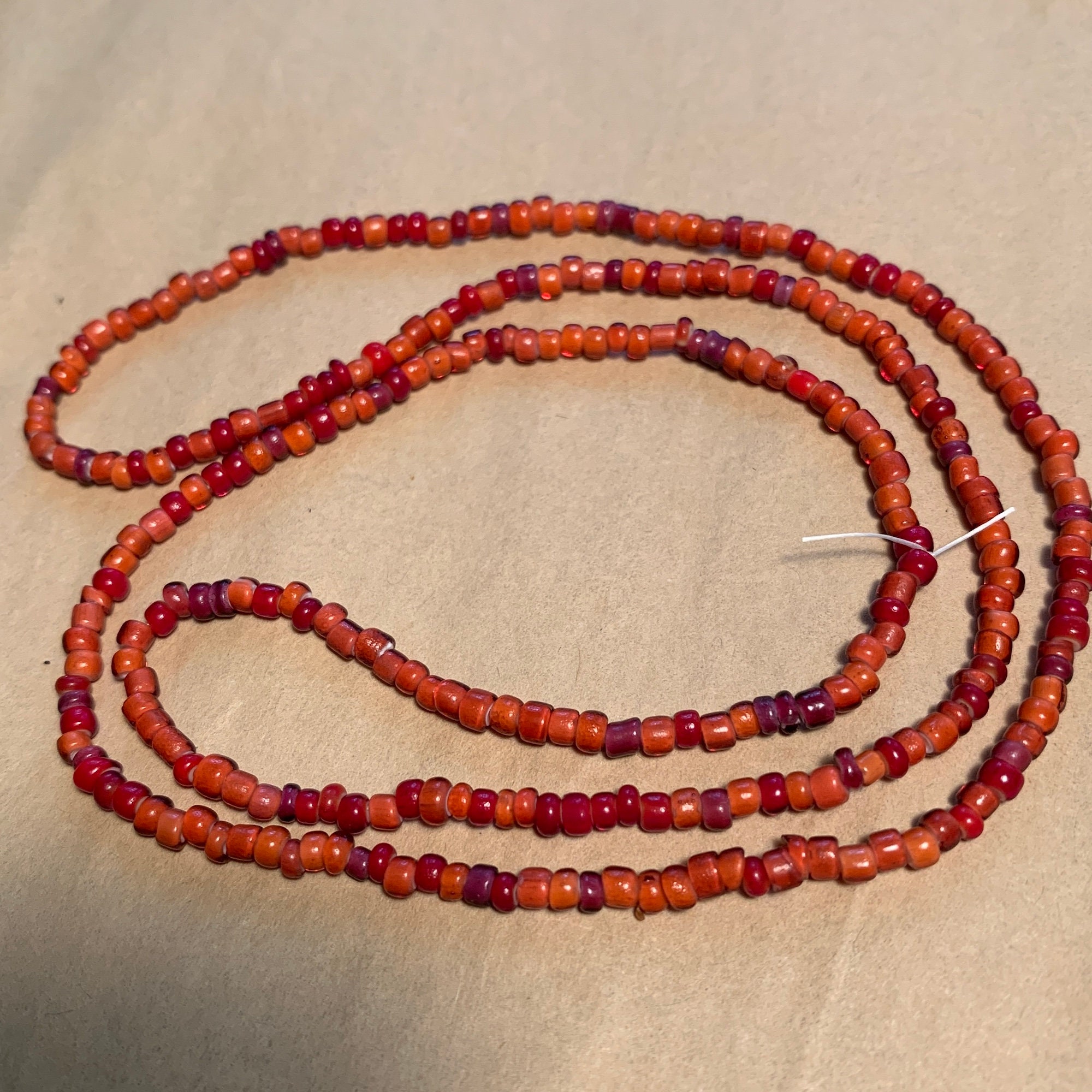 Vintage Venetian 7º White Heart Seed Beads - Etsy