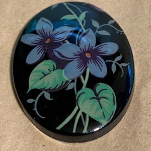 Cabochon ovale vintage, Violette!