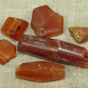 Set of Ancient Carnelian Beads Pieces from Lou Zeldis Collection; ZELDIS2061_D