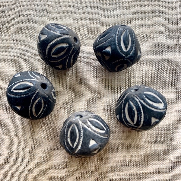 Ceramic Spindle Whorl Beads from Mali