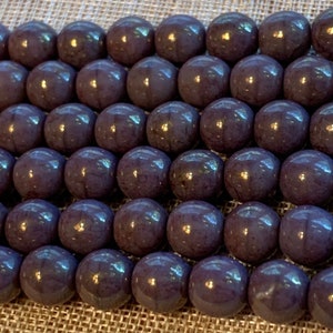 Vintage Czech Purple Glass Beads, 1960&#39;s