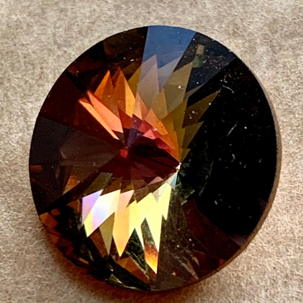 Vintage Swarovski 18mm Tabac Rivolis