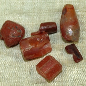 Set of Ancient Carnelian Beads Pieces from Lou Zeldis Collection; ZELDIS2061_B