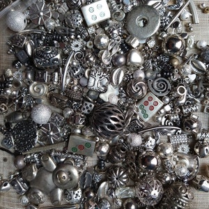 Mixed Bag of Silver Beads