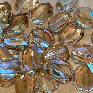 Swarovski Crystal Golden Shadow Graphic Perlen, Paar