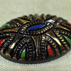 Pair of Vintage 1940&#39;s Black &quot;Mosaic&quot; Cab