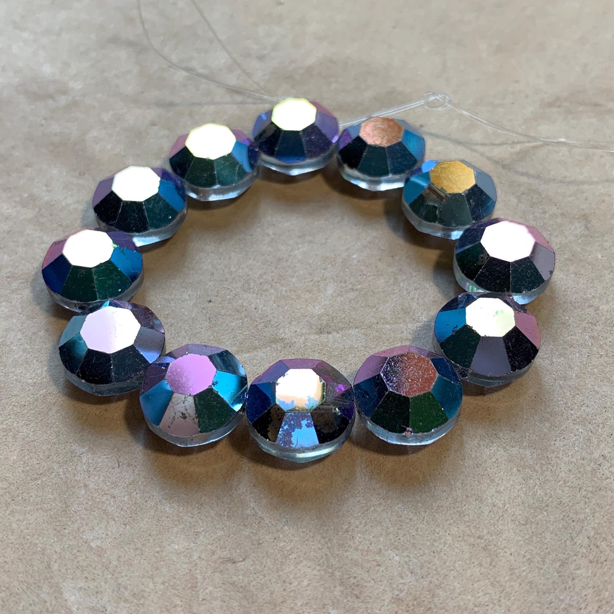 Swarovski 12mm Faceted Lentils, Vitrail Medium - Etsy