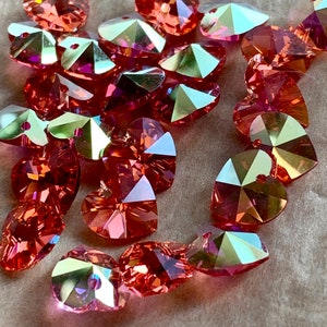 Swarovski Crystal Heart, Sun AB