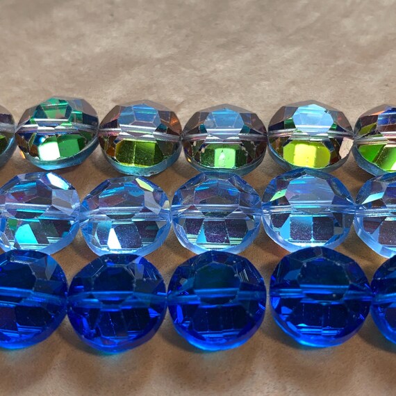 Swarovski 12mm Faceted Lentils, Vitrail Medium - Etsy