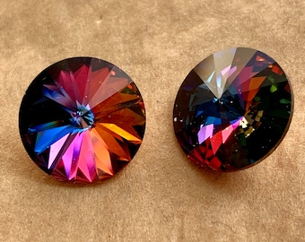Swarovski 14 mm Bermuda Blue Rivolis