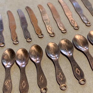Miniature Vintage 1940s Plated Copperwear Sets