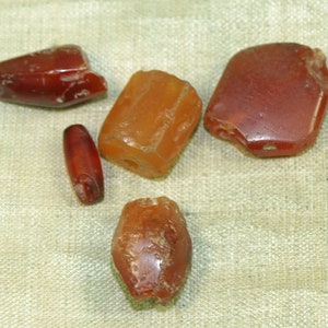 Set of Ancient Carnelian Beads Pieces from Lou Zeldis Collection; ZELDIS2061_J
