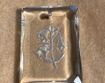 pendentif vintage en verre de fleurs de trompette, Allemagne