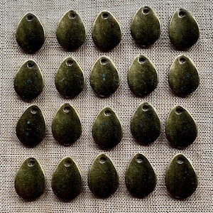 Brass Teardrop Dangles, 20 Piece bags
