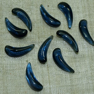 Tedesco Glass Montana Blue "Comma" Cabs, 1950