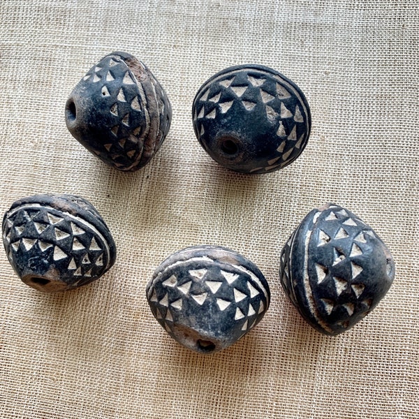 Ceramic Spindle Whorl Beads from Mali