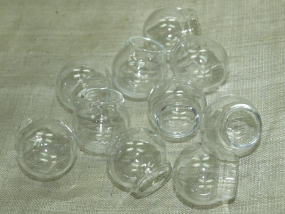 Set of Ten 25mm Glass Globes for Mini Terrariums, Keepsakes