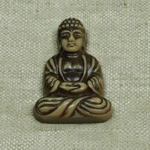 Vintage Glazen Zittende Boeddha Cabochon