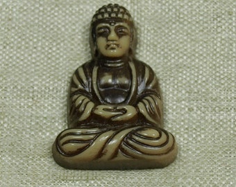 Vintage Glass Seated Buddha Cabochon